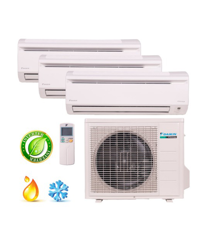 Ar Condicionado Multi Split Inverter Hi Wall Daikin 3x9000 BTUs Quente Frio - 220v